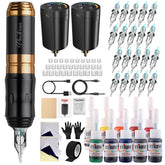 STIGMA wireless tattoo gun kit with pro short pen for precise outlining and shading.