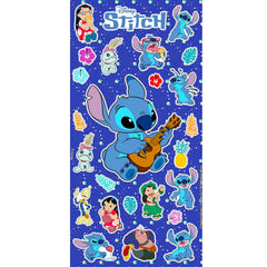 Stitch nail art stickers closeup highlights colorful designs and glitter for playful manicures