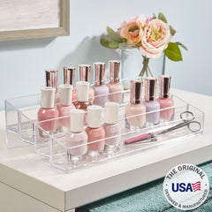 STORi nail-polish holder front view highlights four tiers for maximizing countertop space.