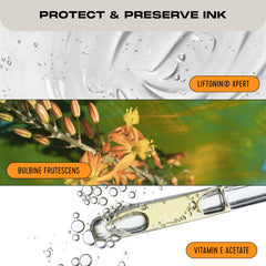 Stories & Ink Liftonin-Expert ingredient close-up emphasizes collagen support for vibrant ink
