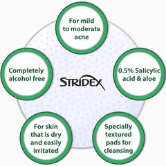 Stridex Sensitive Pads after-washing usage scene supports quick, convenient cleansing.