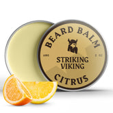 Striking Viking beard balm jar 2oz ready for daily beard conditioning