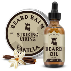 Striking Viking beard oil bottle for daily hydration and soft beard.