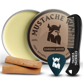 Striking Viking mustache wax with comb pack: compact kit for on-the-go precision grooming