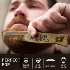 Striking Viking sandalwood texture close-up highlights premium wood and natural scent.