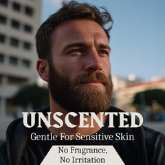 Beard with butter applied shows soft, itch-free feel with Striking Viking