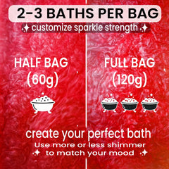 Stsfybaths handmade bath bomb closeup highlighting care and quality in red shimmer