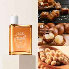 Sttes Perfume 701 glass shows caramel vanilla swirls with inviting warmth.