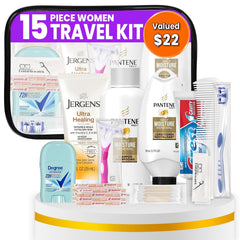 Stuhrling Bottle Trektote kit front view demonstrates compact travel organization for trips