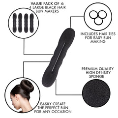 Styla Hair torcedor para moño recogido, facilita recogidos rápidos y seguros.