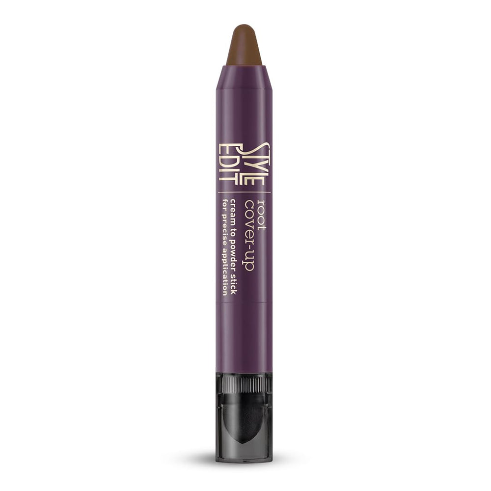 STYLE EDIT Instant Root Concealer Stick in light brown packaging for quick travel touch-ups.
