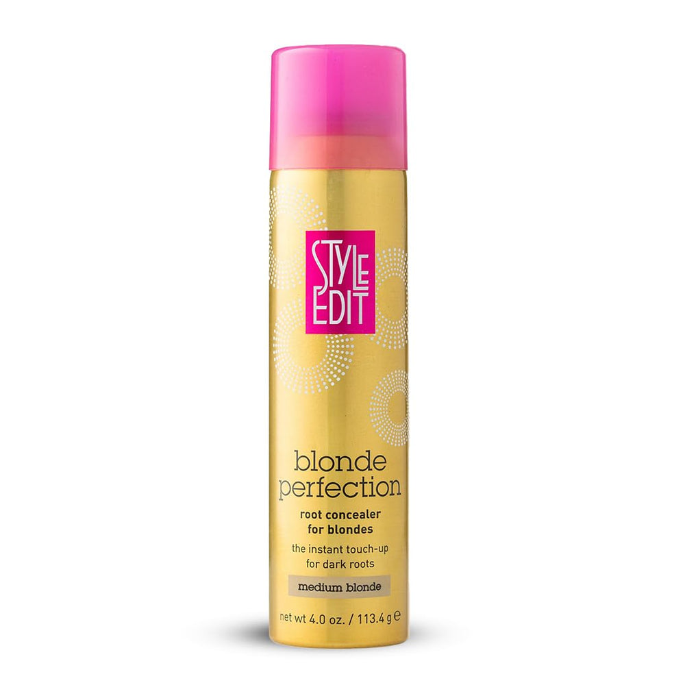 Style Edit Medium Blonde Root Concealer bottle for instant grey root coverage on the go.