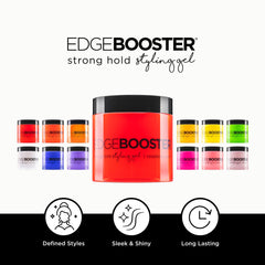Style Factor EDGE BOOSTER gel being applied to damp hair for flexible hold.