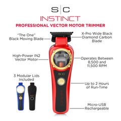 Stylecraft Instinct Pro Hair Trimmer side handling for comfortable control and styling.