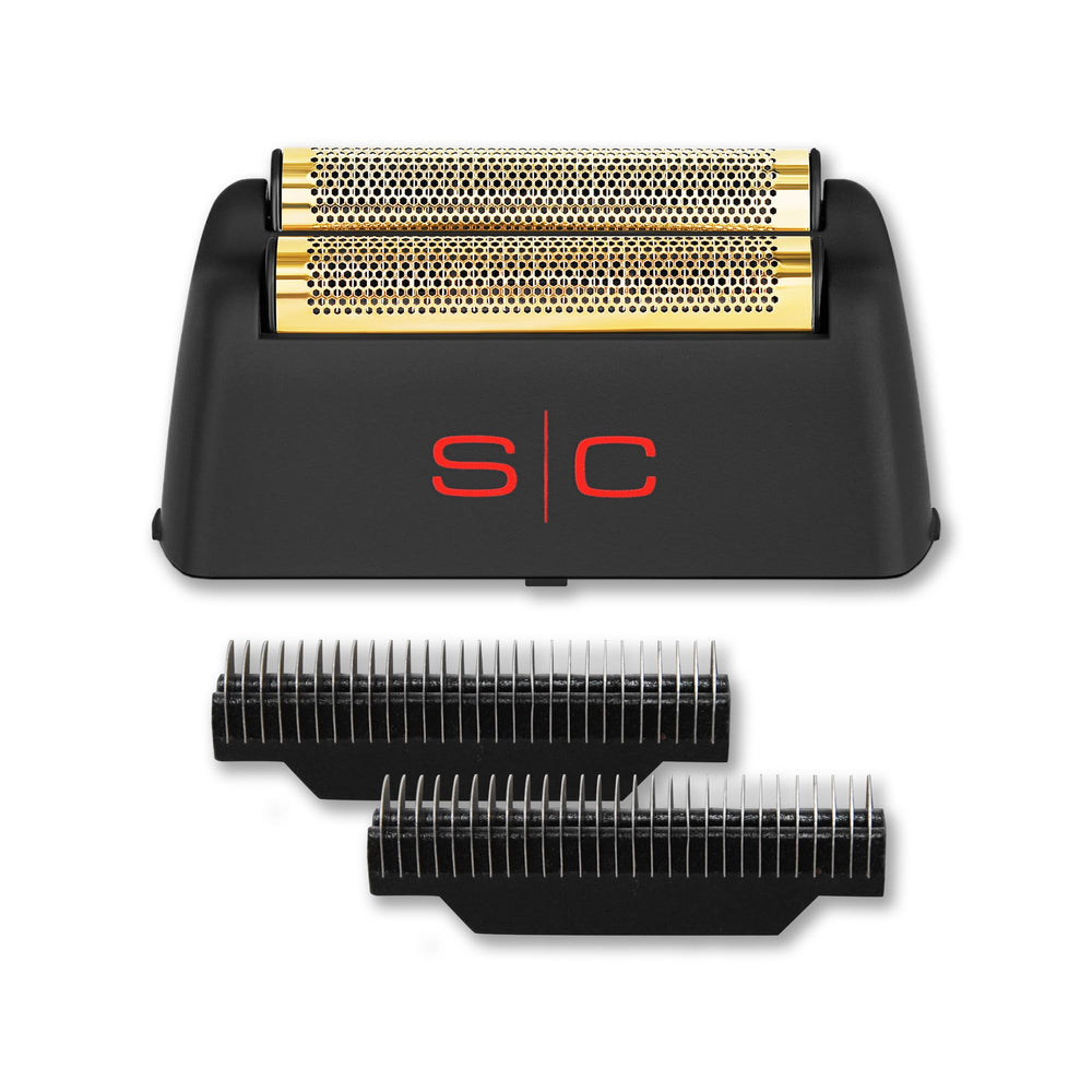 StyleCraft Rebel shaver gold titanium foil head delivers smoother shave for sensitive skin.