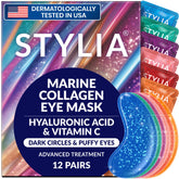 Stylia under-eye patches puffy eyes hydrate to refresh and depuff.