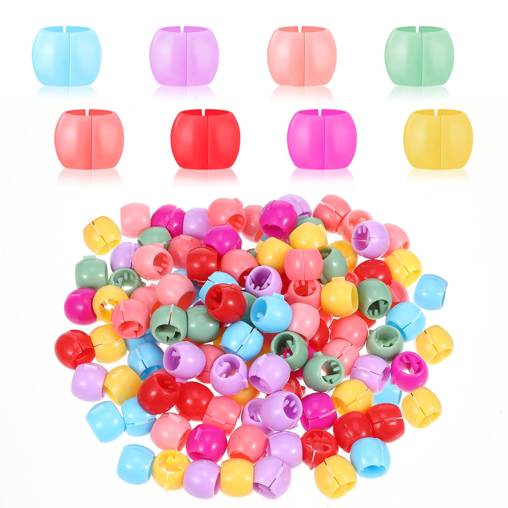 Styquenzer hair beads ball-clip close-up of ball-shaped clip in bright color