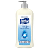 Suave Advanced Therapy bottle front promotes long-lasting moisturization