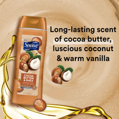 Creamy foaming lather from Suave body wash for a gentle cleanse