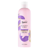 Suave Luscious Curls Conditioner pump-dispense enables easy, even application for styling prep.