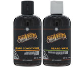 Suavecito Beard Wash bottle cleanses facial hair for a refreshed feel.