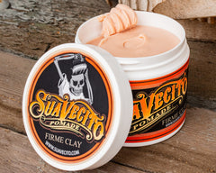 Suavecito Firme Clay natural-texture look for versatile, matte style that lasts.