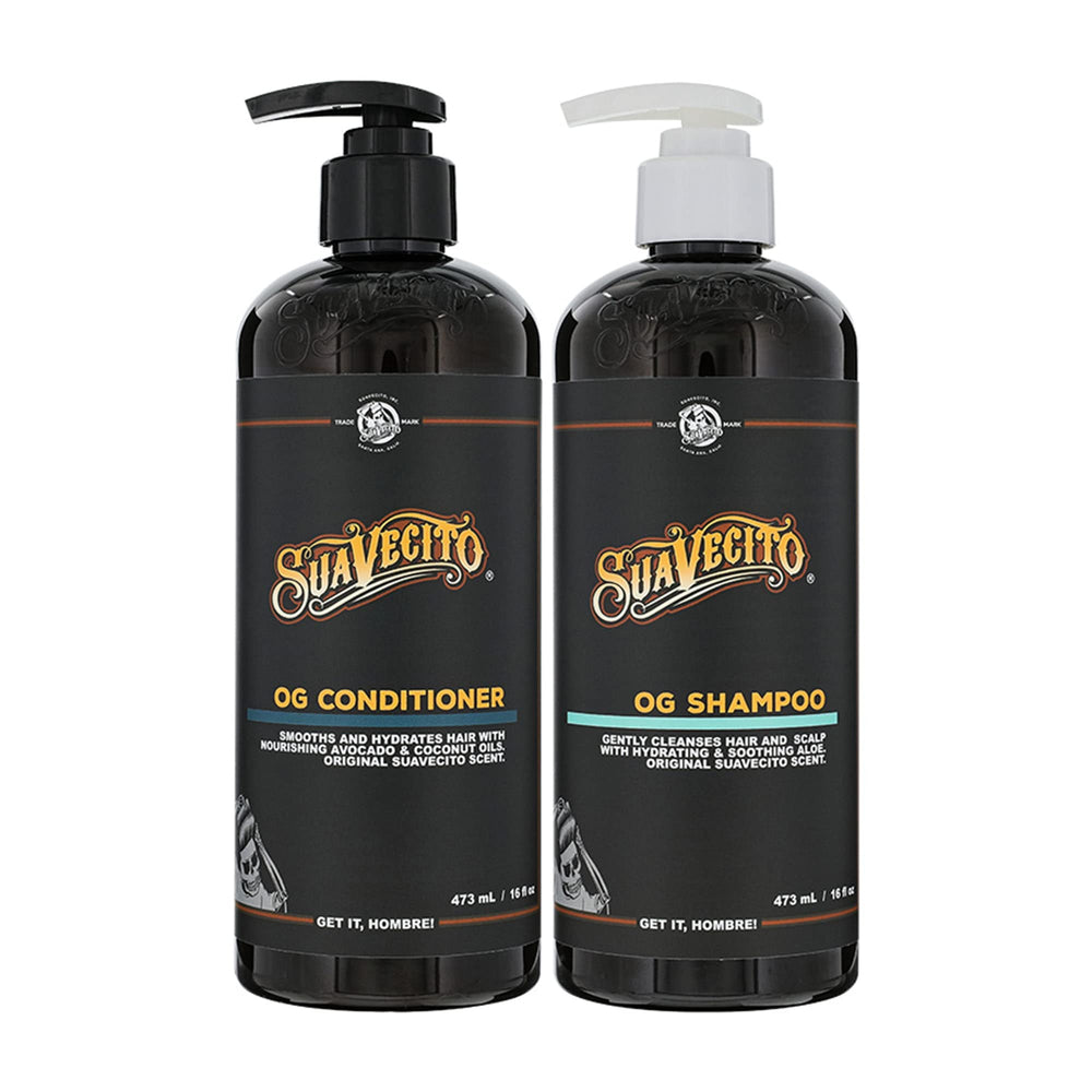 Suavecito OG shampoo bottle pump for sulfate-free cleansing and refreshed hair.