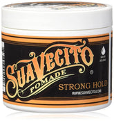 Suavecito Pomade Firme jar shows strong hold and classic packaging for everyday styling