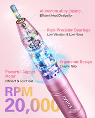 SUBAY electric nail drill USB-powered for convenient on the go manicures and salons.