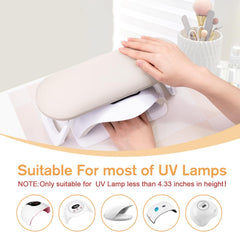 SUBAY Nail Arm Rest dimensions highlight a roomy base for lamps and tools.