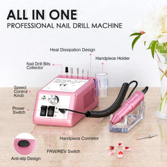 SUBAY nail drill speed control display shows rpm range for customizable results.