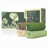 SubSahara African Net Sponge authentic knots closeup for gentle exfoliation.