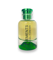 SUCHEL FOREVER Elements bottle close-up showing a premium masculine fragrance for evening wear.