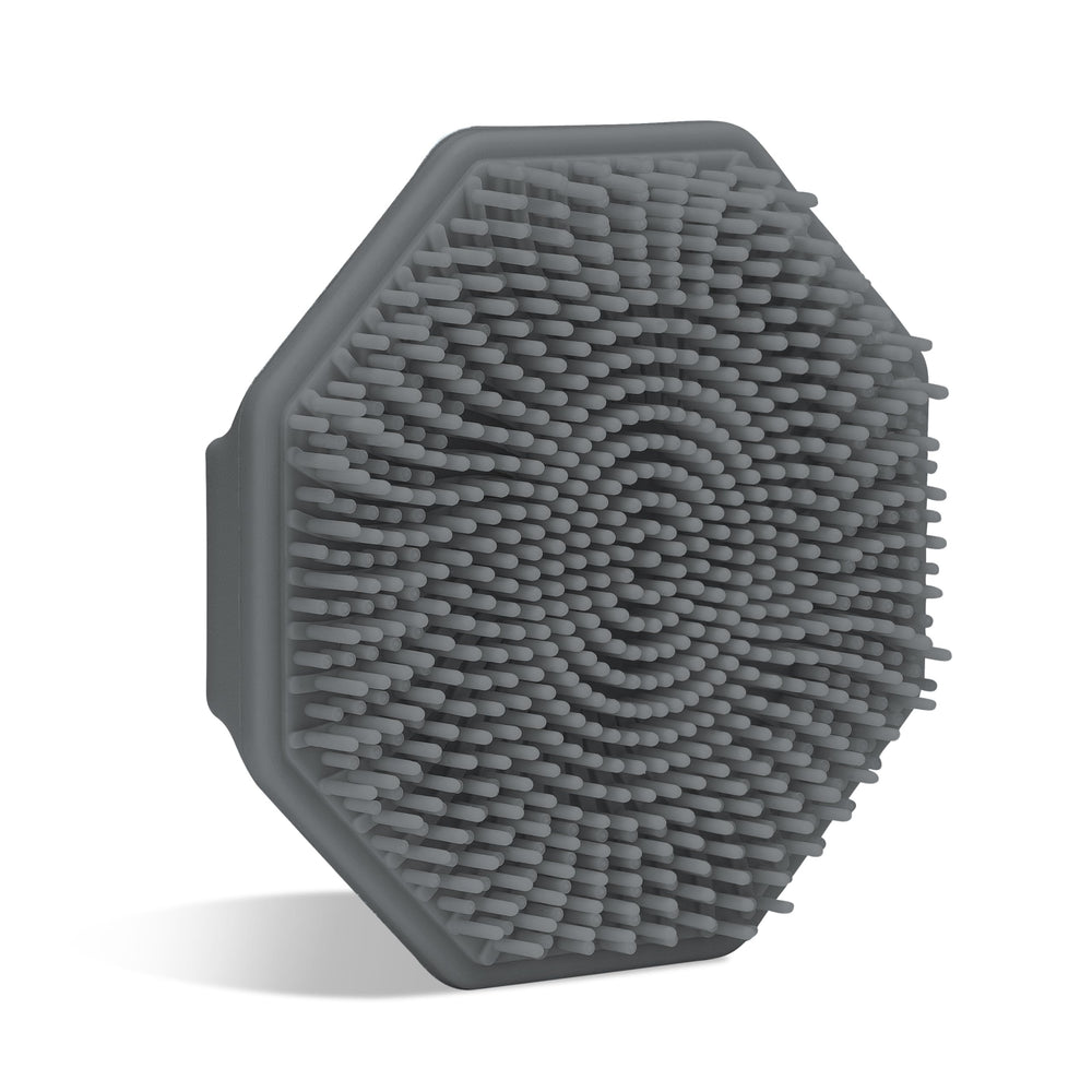 Sud Scrub charcoal face scrubber pack shows antimicrobial silicone for odor-free cleansing.