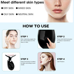 Suenohyu face-neck massager with dolphin design demonstrates ergonomic grip for easy use.
