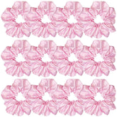 Sufermoe satin silk hair scrunchie close-up showing soft texture for gentle styling