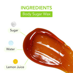 Sugar Me Smooth application spatula spreading wax on arms and legs