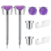 SugarTang ear piercing kit with birthstone amethyst stud for precise lobe piercing