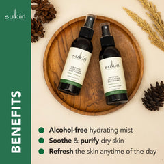 Sukin Organics Bruma Facial Rosas, aplicación suave para luminosidad diaria.