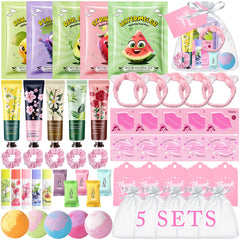 Sulily 55Pcs Spa Skincare Set face masks – fruity hydration for kids’ pampering routine.
