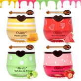Sulily Bee Lip Balm Strawberry Pot close-up smooths lips with light color