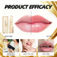 Sulily color-changing lipstick closeup shows dynamic shade adapting to pH for a unique lip glow.