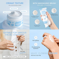 Sulily Milk Skin Care Set moisturizer; long-lasting hydration for all day comfort