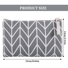 SUMAJU canvas cosmetic bags pattern-3 with zip closure keeps cosmetics secure during trips