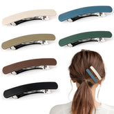 SUMAJU matte hair clips collection in multiple colors for versatile styling.