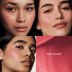 Close-up of Summer Fridays Blush Butter Balm being applied for sheer color and hydration.