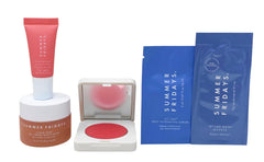 Summer Fridays Blush Butter Balm Pink Sunset nourishes lips with creamy color.