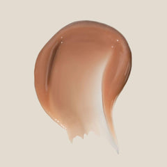 Summer Fridays Iced Coffee tinted balm swatch showing sheer color and shine.