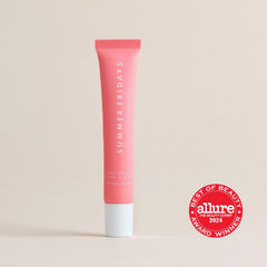 Summer Fridays lip balm texture displayed as non-greasy shine