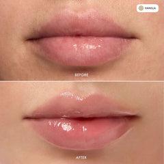 Summer Fridays Vanilla Lip Butter Balm application close-up shows smooth, non-sticky finish.